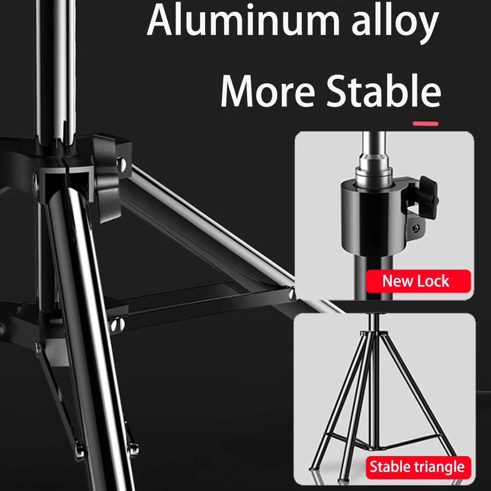 160/210cm Adjustable Professional Tripod with Remote Control for Phone Smartphone / Mobile