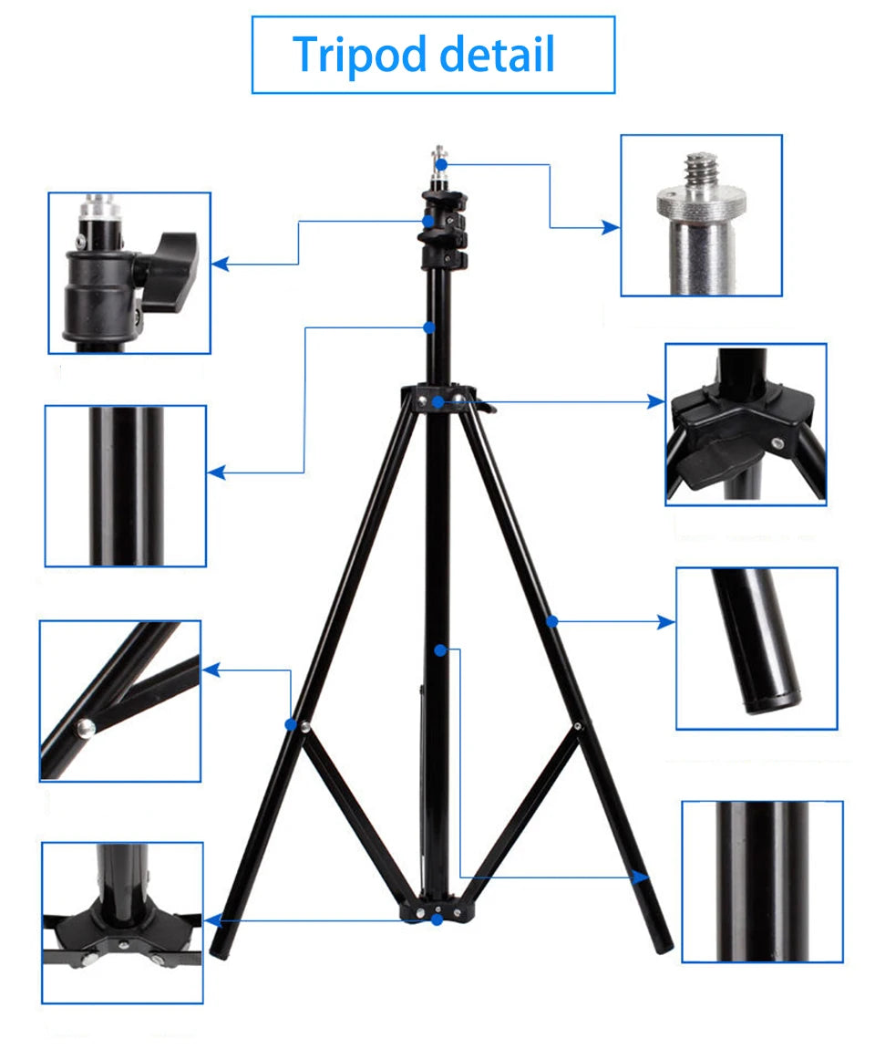 160/210cm Adjustable Professional Tripod with Remote Control for Phone Smartphone / Mobile