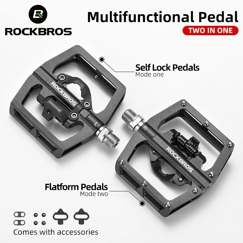 ROCKBROS Non-Slip Bicycle Pedals | Aluminum Alloy Flat Platform