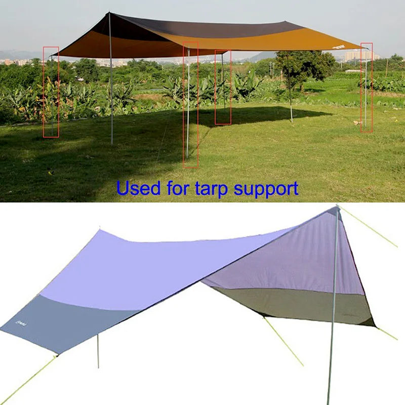 2m / 1.8m Folding Tarp Pole for camping awning and tent