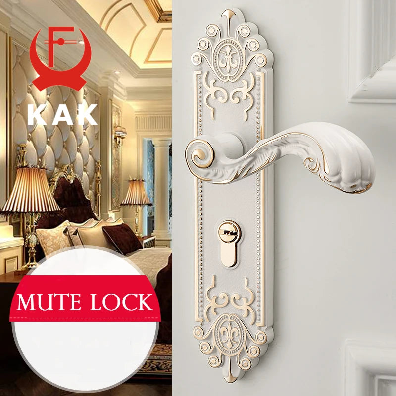 European Style Mute Room Door Lock Handle