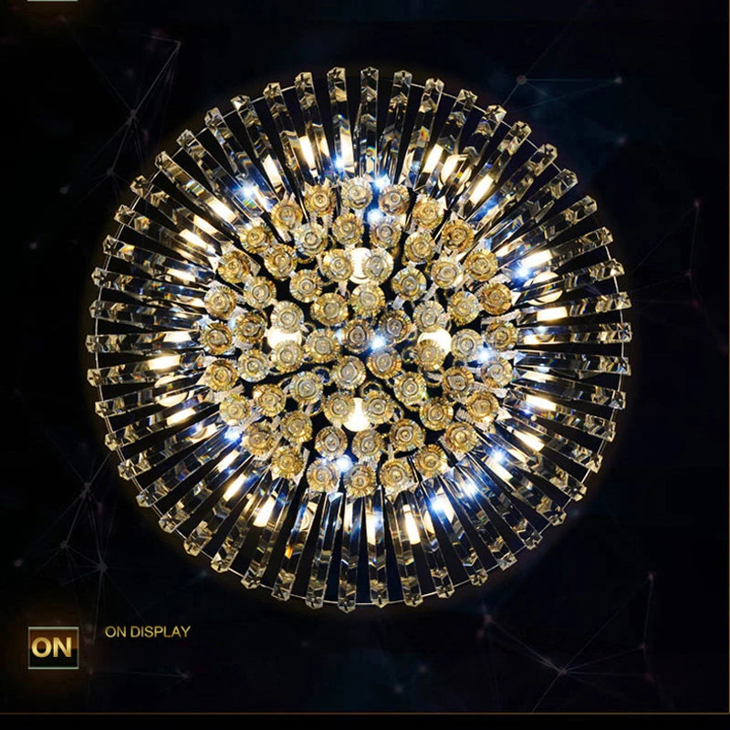 Luxury Crystal LED Ceiling Light - Elegant Surface-Mounted Fixture