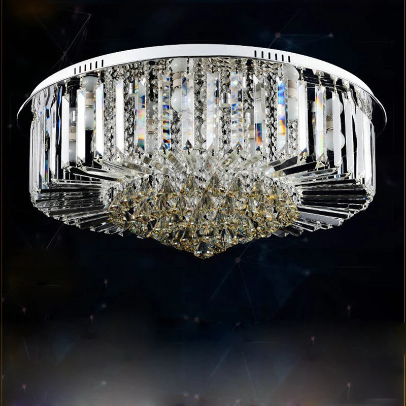 Luxury Crystal LED Ceiling Light - Elegant Surface-Mounted Fixture