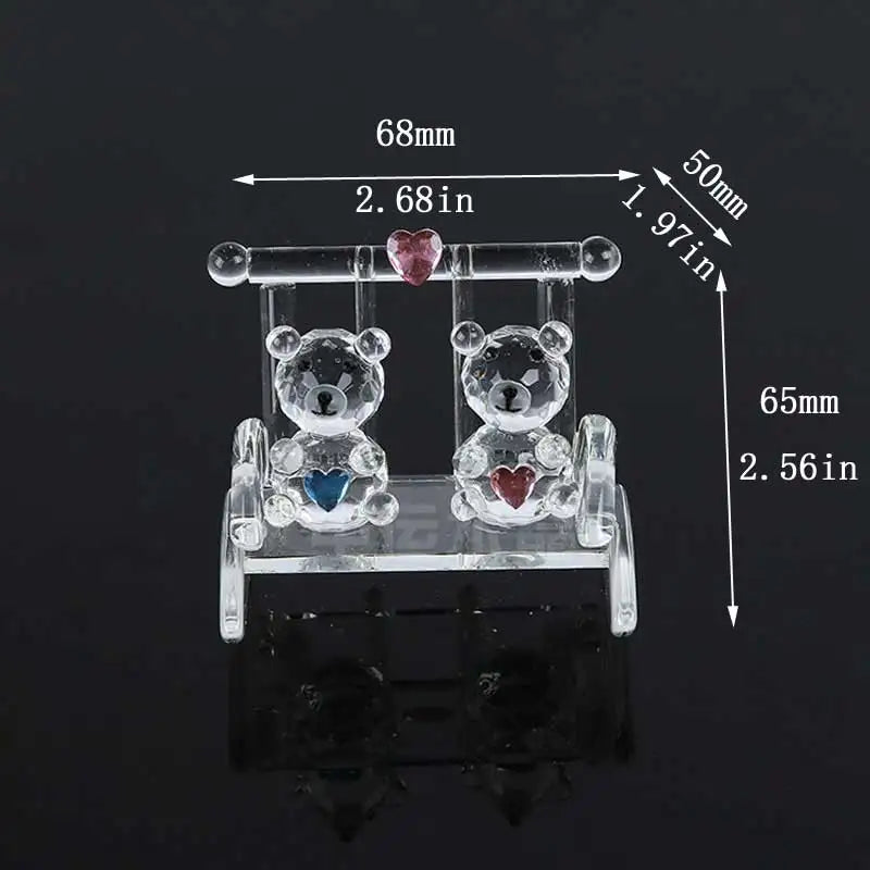 Sparkling Love - Crystal Bear Couple Figurine