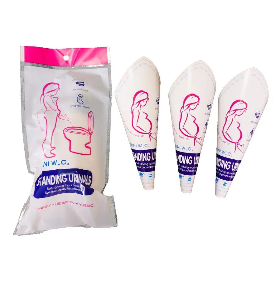 12pcs/lot Disposable Paper Urinal Woman Urination Device Stand Up Pee for Camping Travel Portable Female Outdoor Toilet Tool GYH