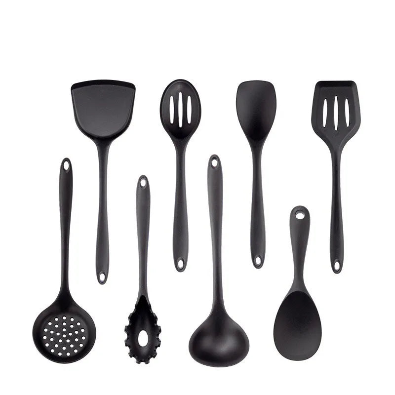 Black Silicone Kitchenware Set - Non-Stick Cooking Tools