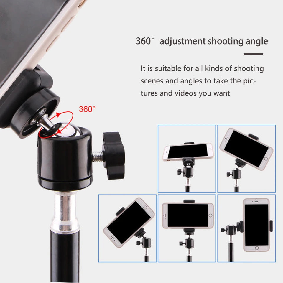 160/210cm Adjustable Professional Tripod with Remote Control for Phone Smartphone / Mobile