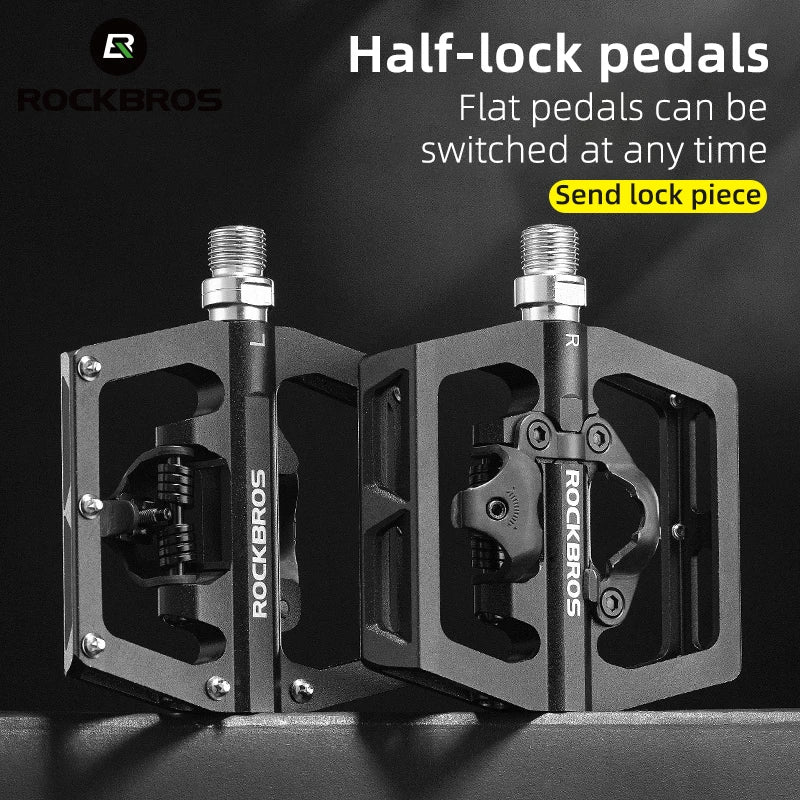 ROCKBROS Non-Slip Bicycle Pedals | Aluminum Alloy Flat Platform