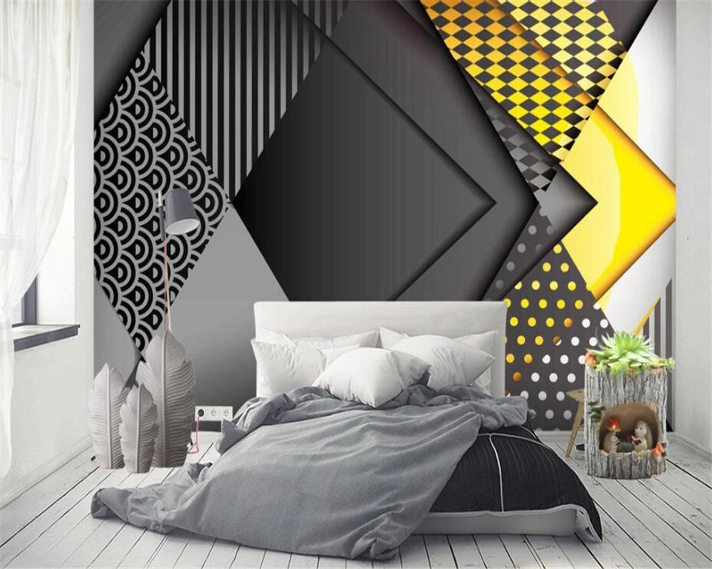 Beibehang Modern Geometric Wallpaper - Home Decor