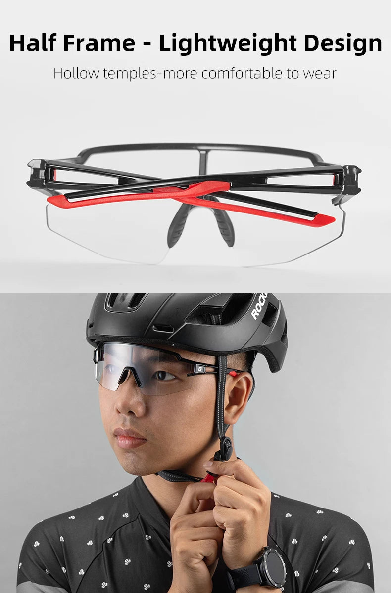 ROCKBROS Photochromic Polarized Cycling Glasses | UV400 Sunglasses