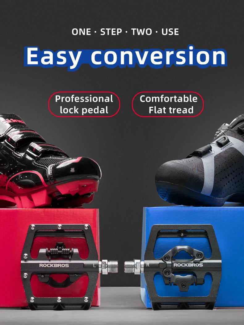 ROCKBROS Non-Slip Bicycle Pedals | Aluminum Alloy Flat Platform