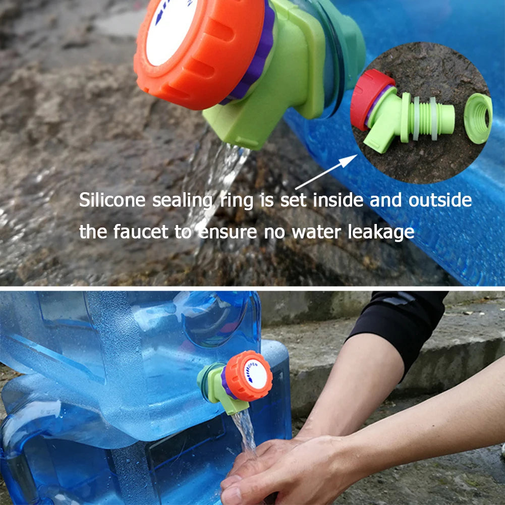 5/7.5/8/10//12/15L Portable Water Bucket Driving Pure Water Tank Container with Faucet for Outdoor Camping Cooking Picnic Hiking