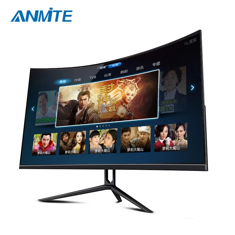 Anmite 27"2K 165hz Curved Gaming Computer Monitor HDR QHD [2560 x 1440] 144HZ PCHDMI Ultra-thinscreen Display