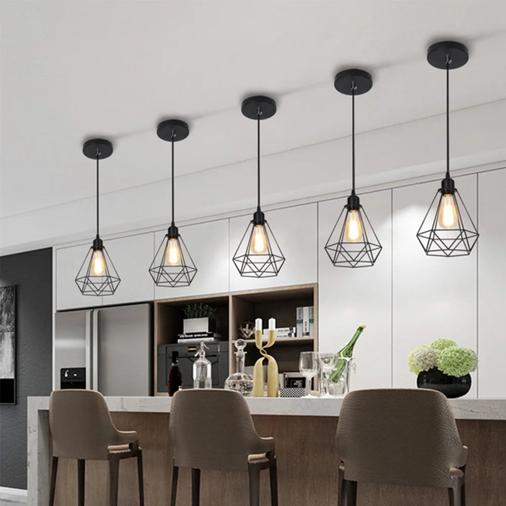 Industrial Geometry Pendant - Rustic Loft Lighting