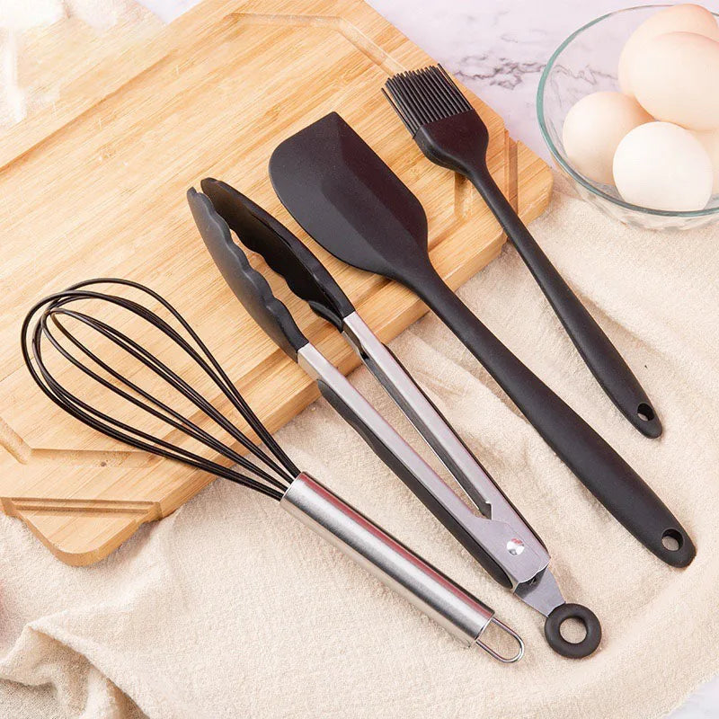 Black Silicone Kitchenware Set - Non-Stick Cooking Tools