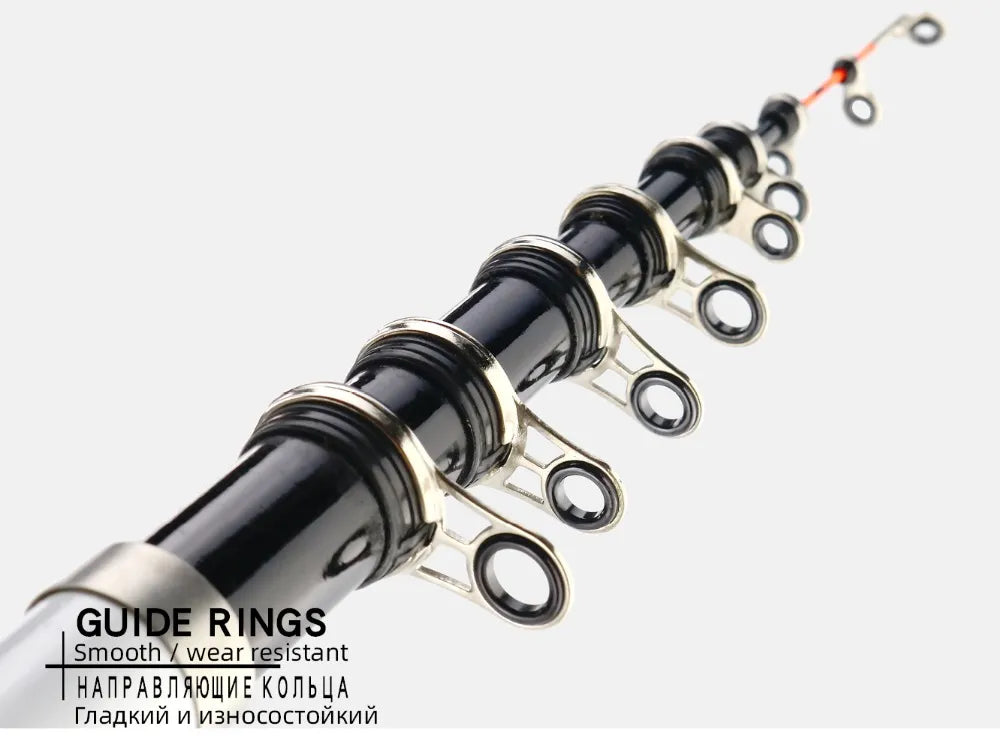 BAKAWA Ultralight Fishing Rod | Telescopic Carbon Fiber