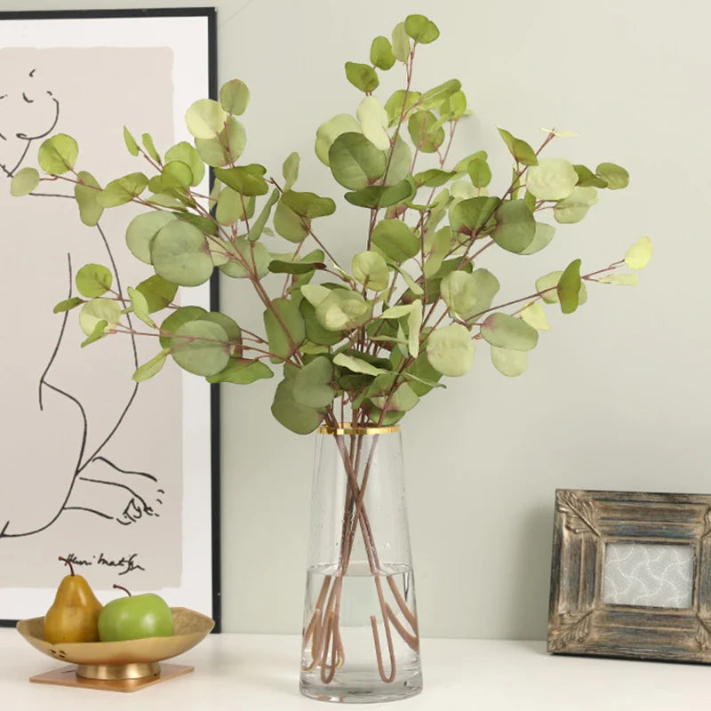 Autumn Artificial Silk Eucalyptus Leaves Branch