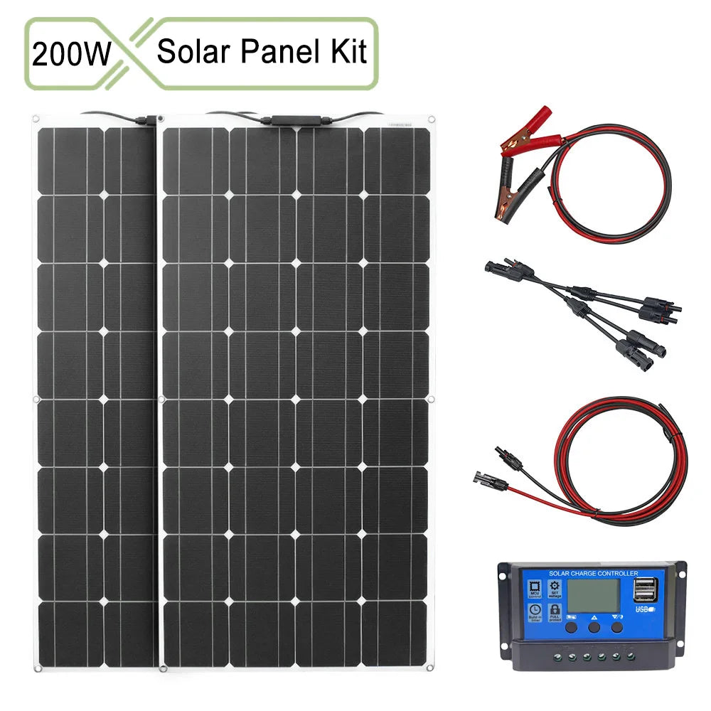 100W Monocrystalline Flexible Solar Panel Charger