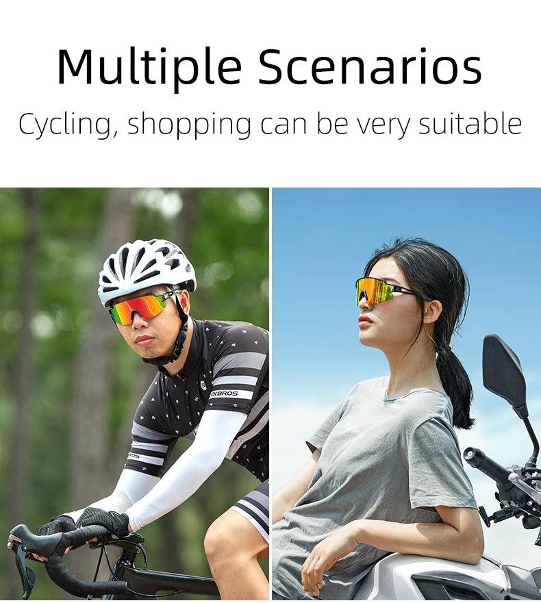ROCKBROS Photochromic Polarized Cycling Glasses | UV400 Sunglasses