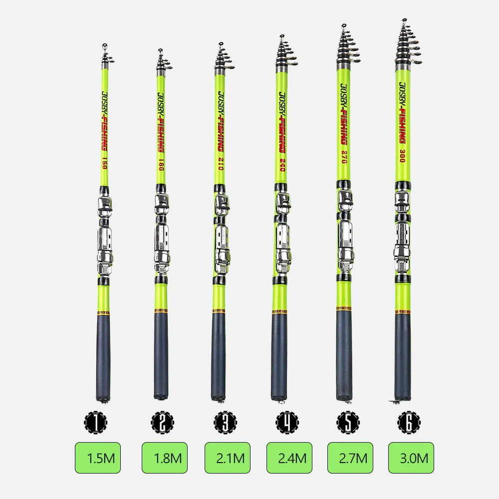 BAKAWA Ultralight Fishing Rod | Telescopic Carbon Fiber