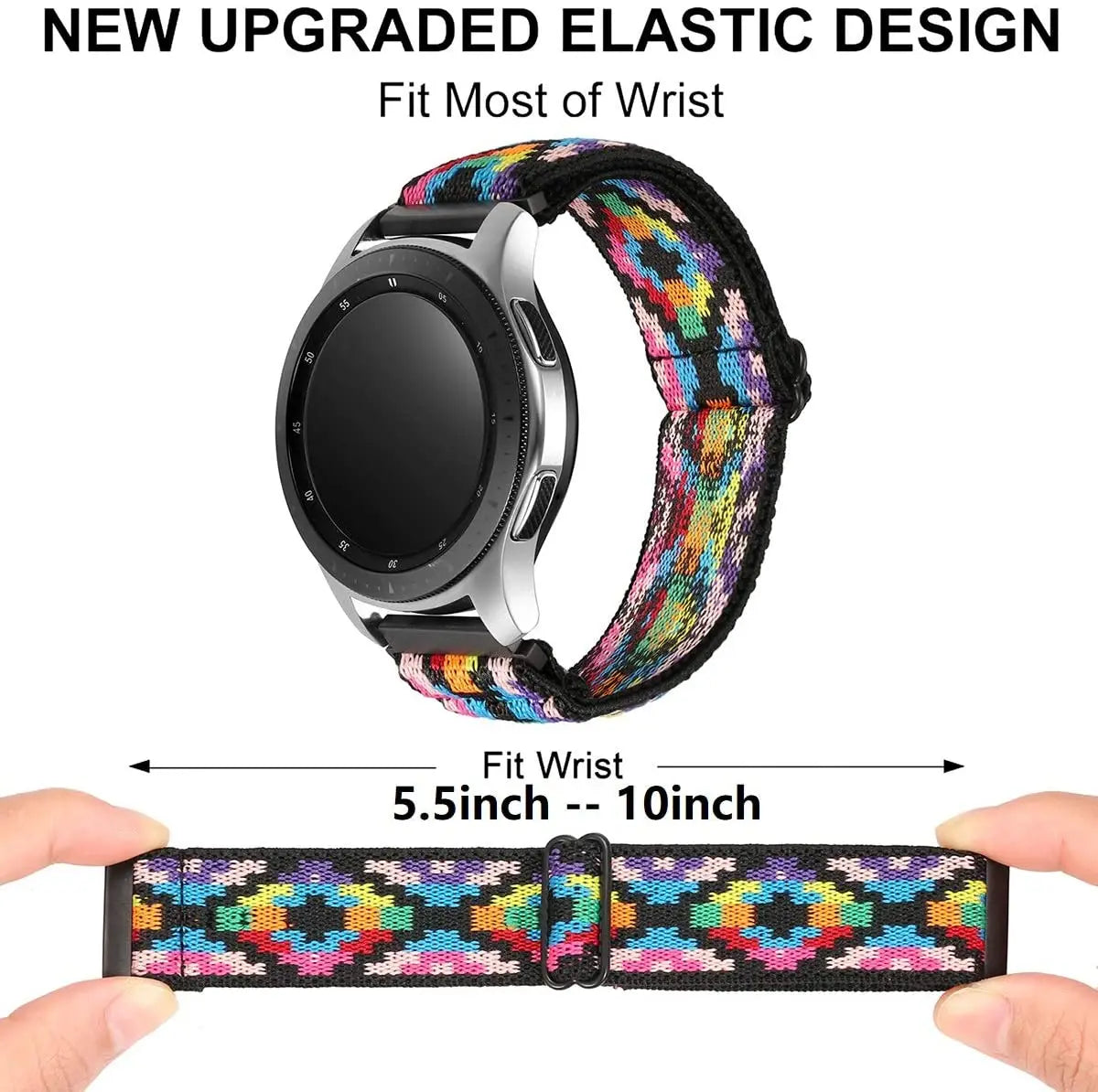 20mm 22mm strap For Samsung Galaxy watch 4 classic 46mm/6 Classic/Gear S3/5/5 pro 44mm 40mm Nylon Elastic Huawei GT 2/3 Pro band