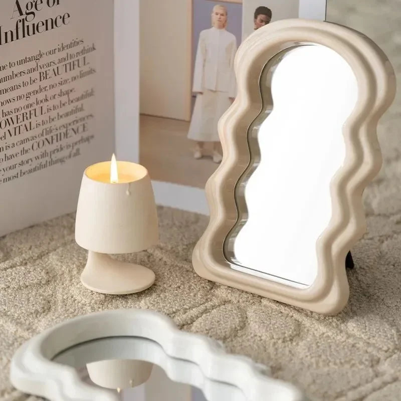 Cloud-Shaped Standing Mirror- Whimsical Bedroom Decor