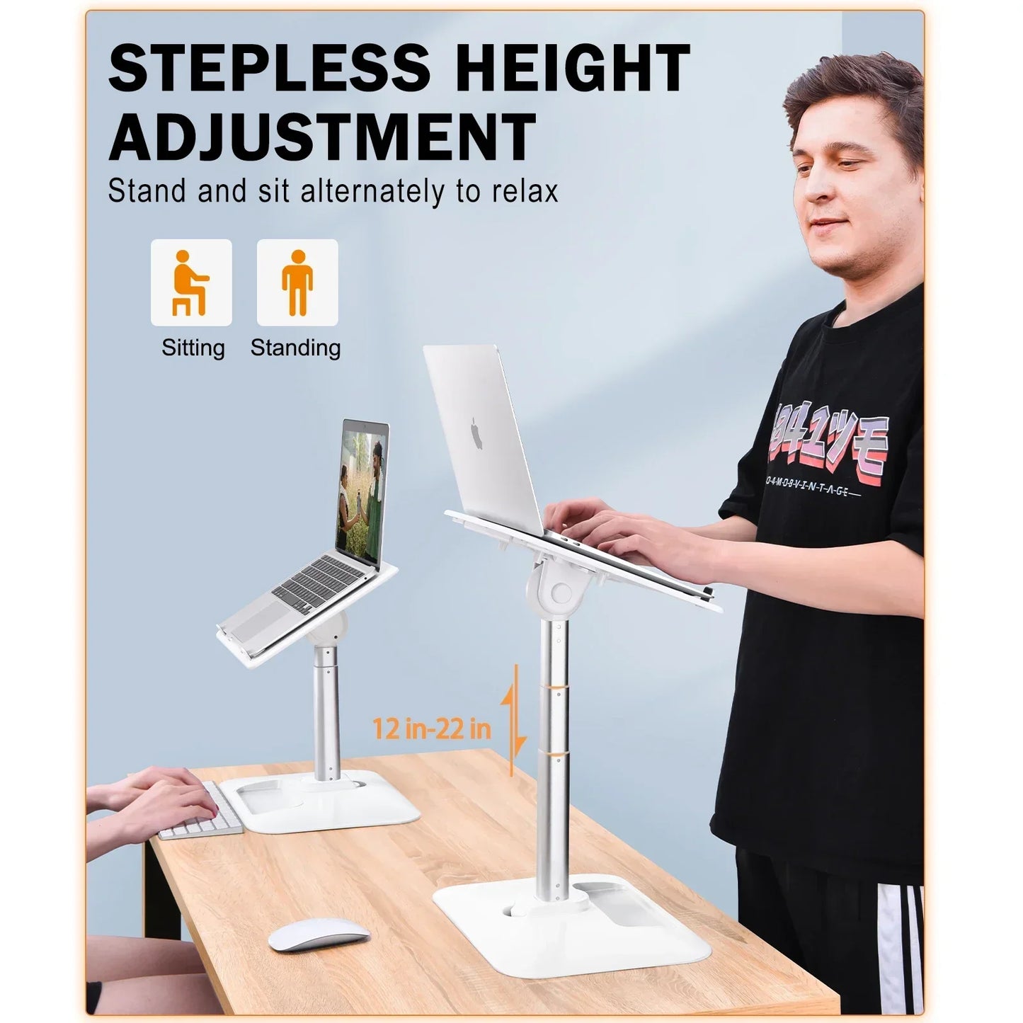 Eary Portable Laptop Stand - Adjustable Desk Companion