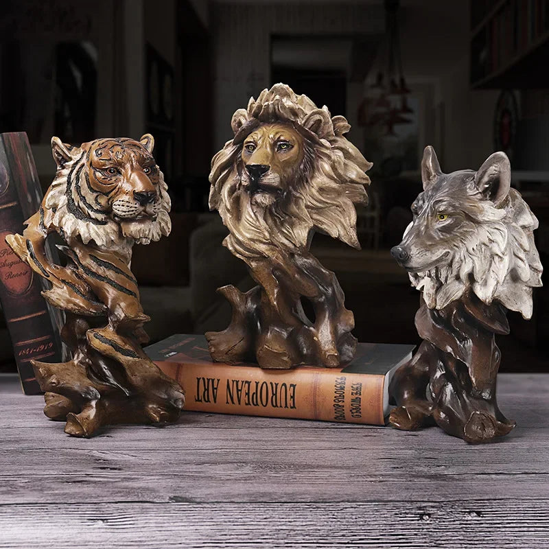 Animal Statue Collection - Majestic Wildlife for Home Décor