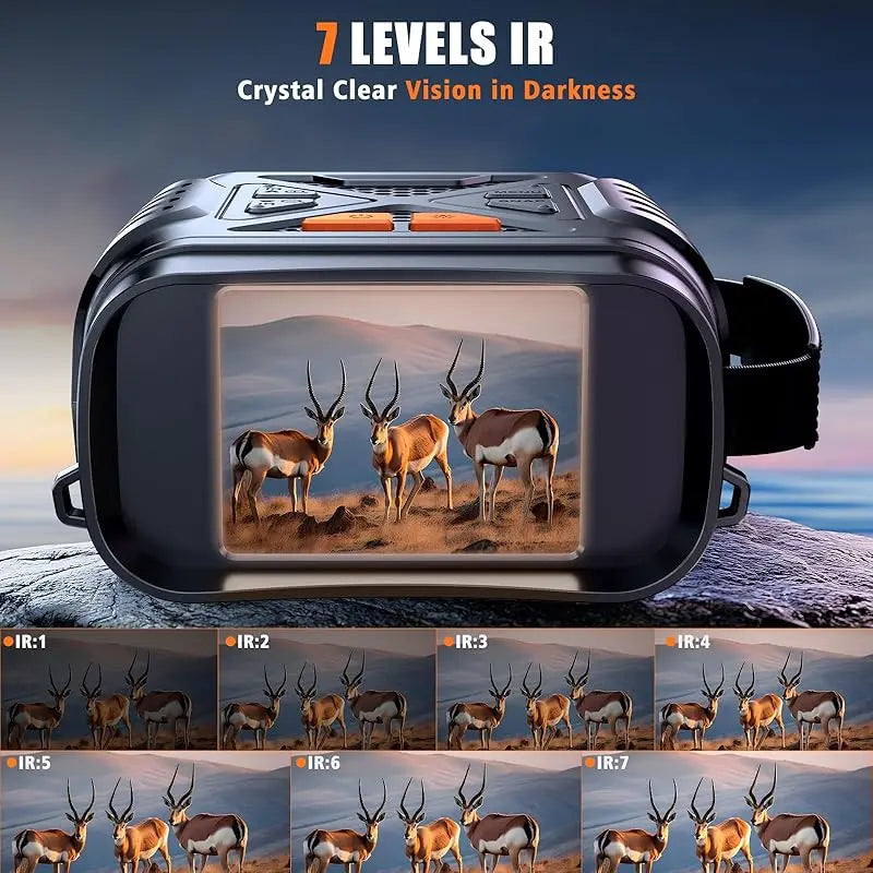 1080P Night Vision Binoculars – 10x Zoom, 800m Infrared