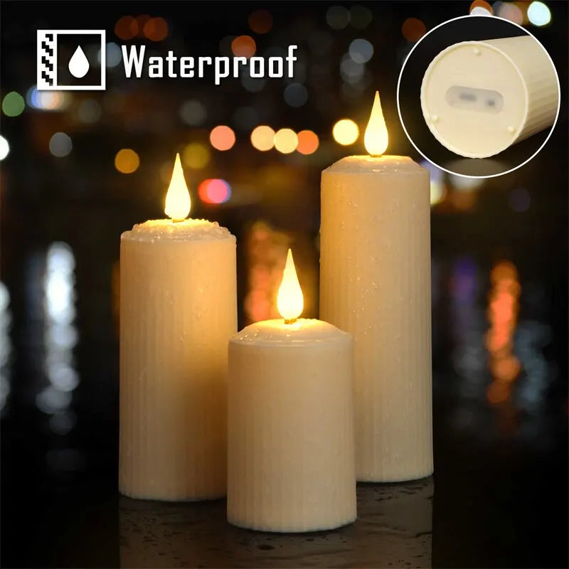 Waterproof LED Flameless Candle Set with Remote Timer