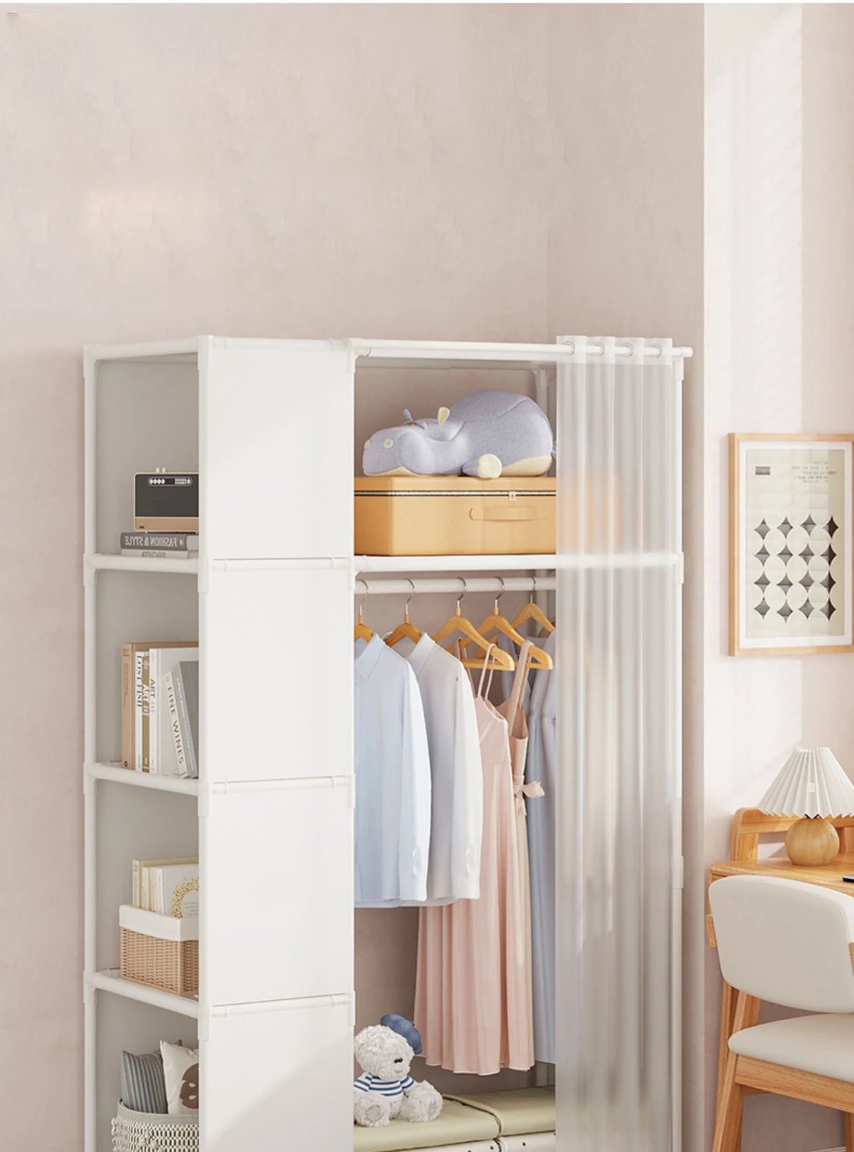 Dust-Proof Steel Frame Wardrobe