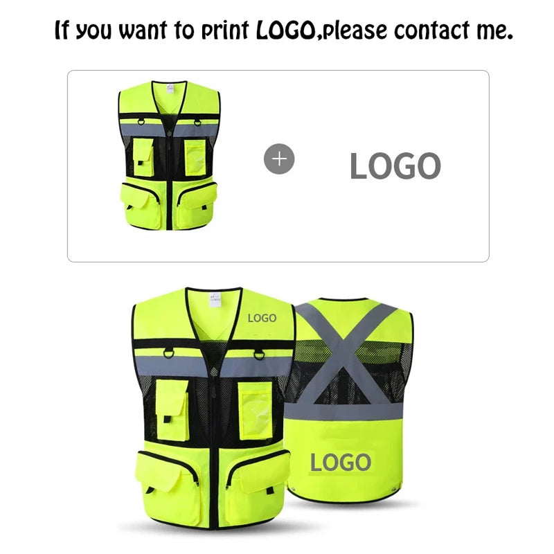 Custom Logo High-Visibility Safety Vest