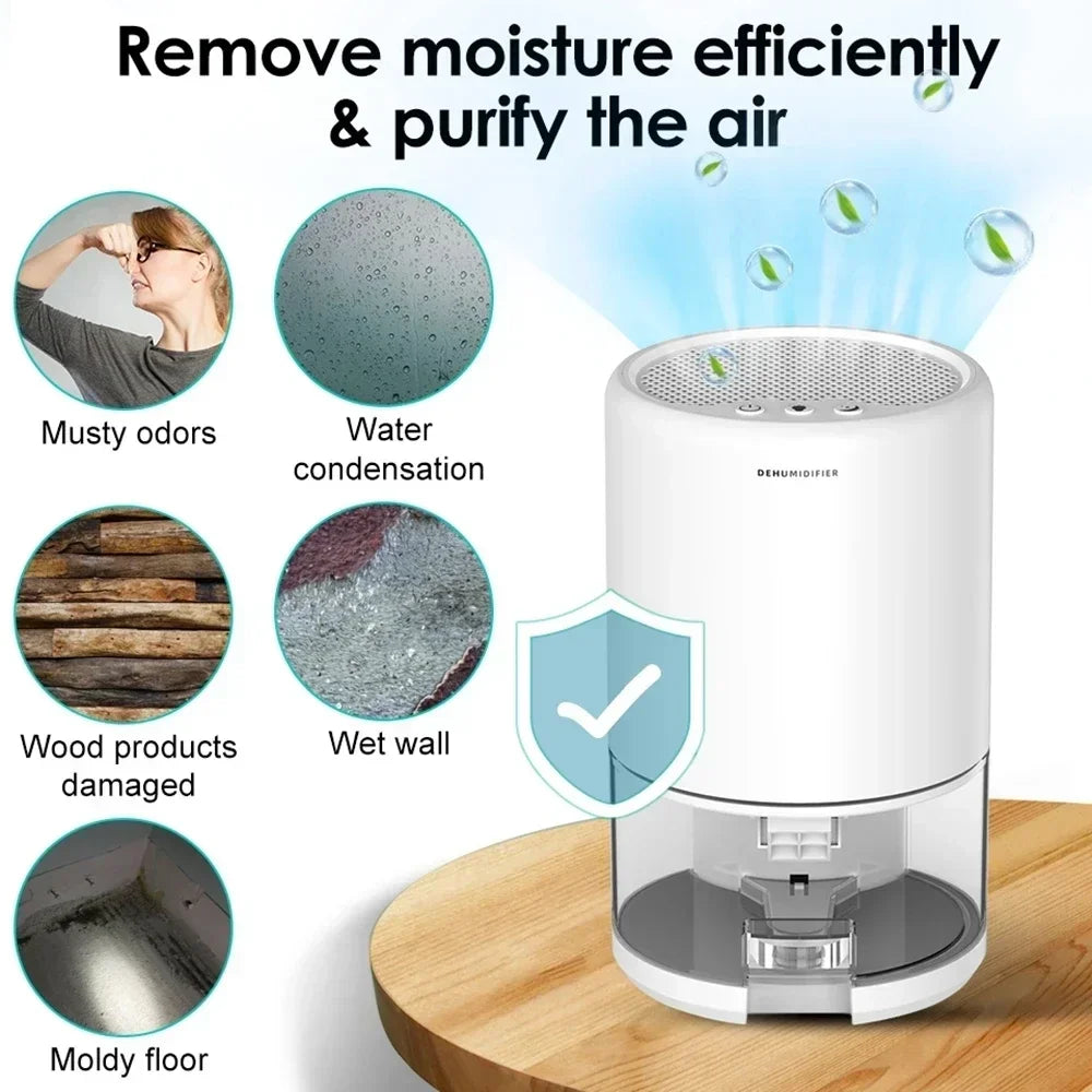 Xiaomi Portable Dehumidifier 2 in 1 Moisture Absorber Air Drying Machines Mute Deodorizer Dryer Air Dehumidifier Air Treatment