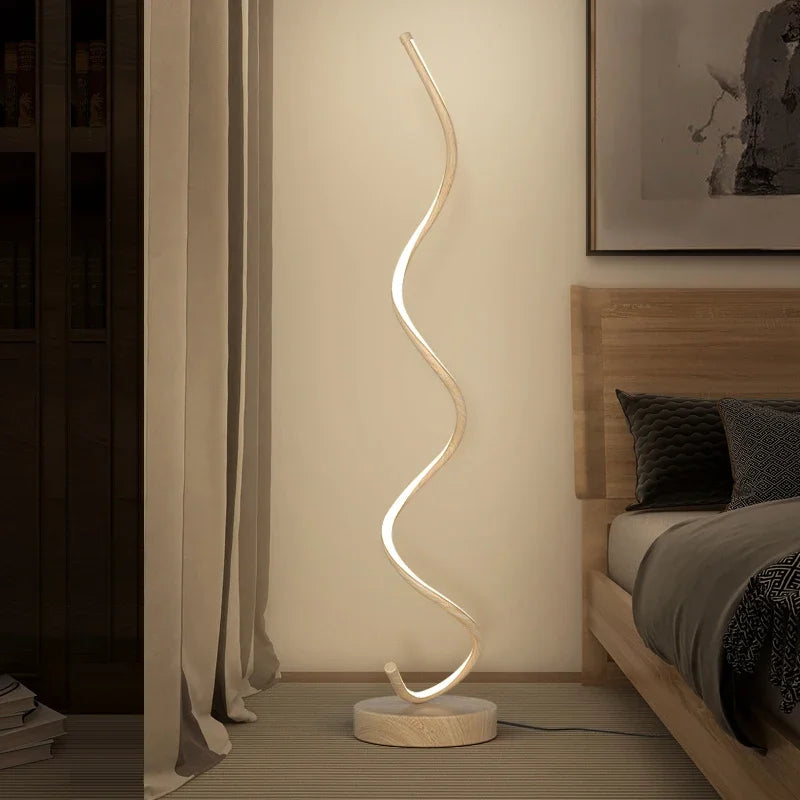 Modern LED Strip Floor Lamp - Versatile Bedroom and Living Room Lighting