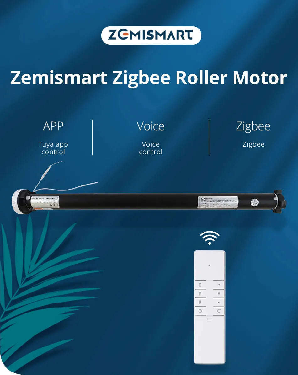 Zemismart Tuya Zigbee Roller Shade Motor with Battery For 37 38mm Tube Smart Life APP Control ALexa Google Home Control