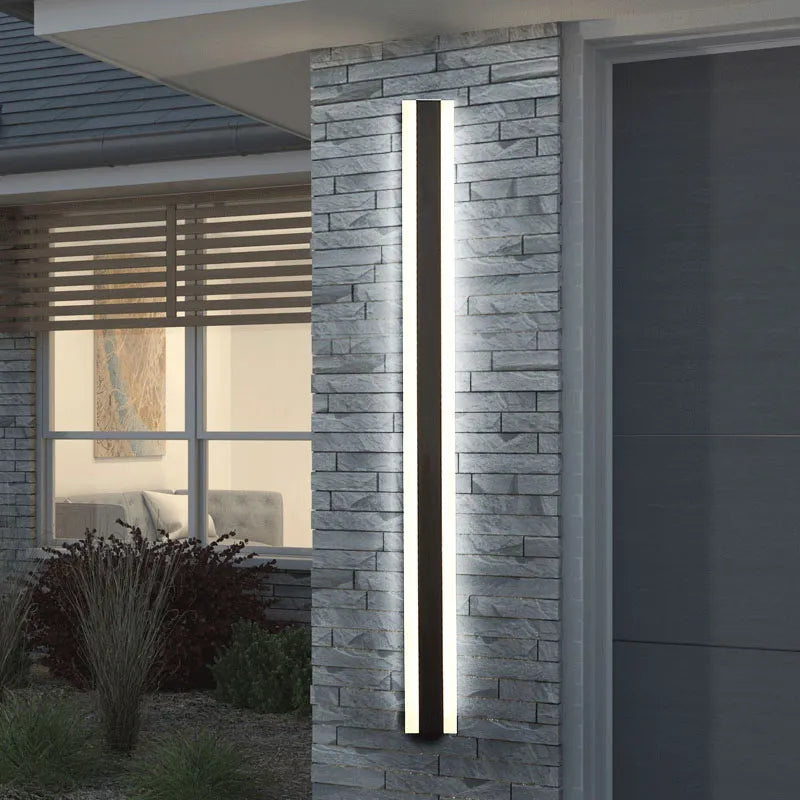 Modern IP65 Outdoor Waterproof Long Strip LED Wall Lamp