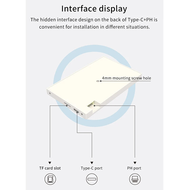 5 Inch IPS Type-C Secondary Screen Computer LCD Monitor Display USB Dynamic Mini Display 800x480 for Computer No Use AIDA64