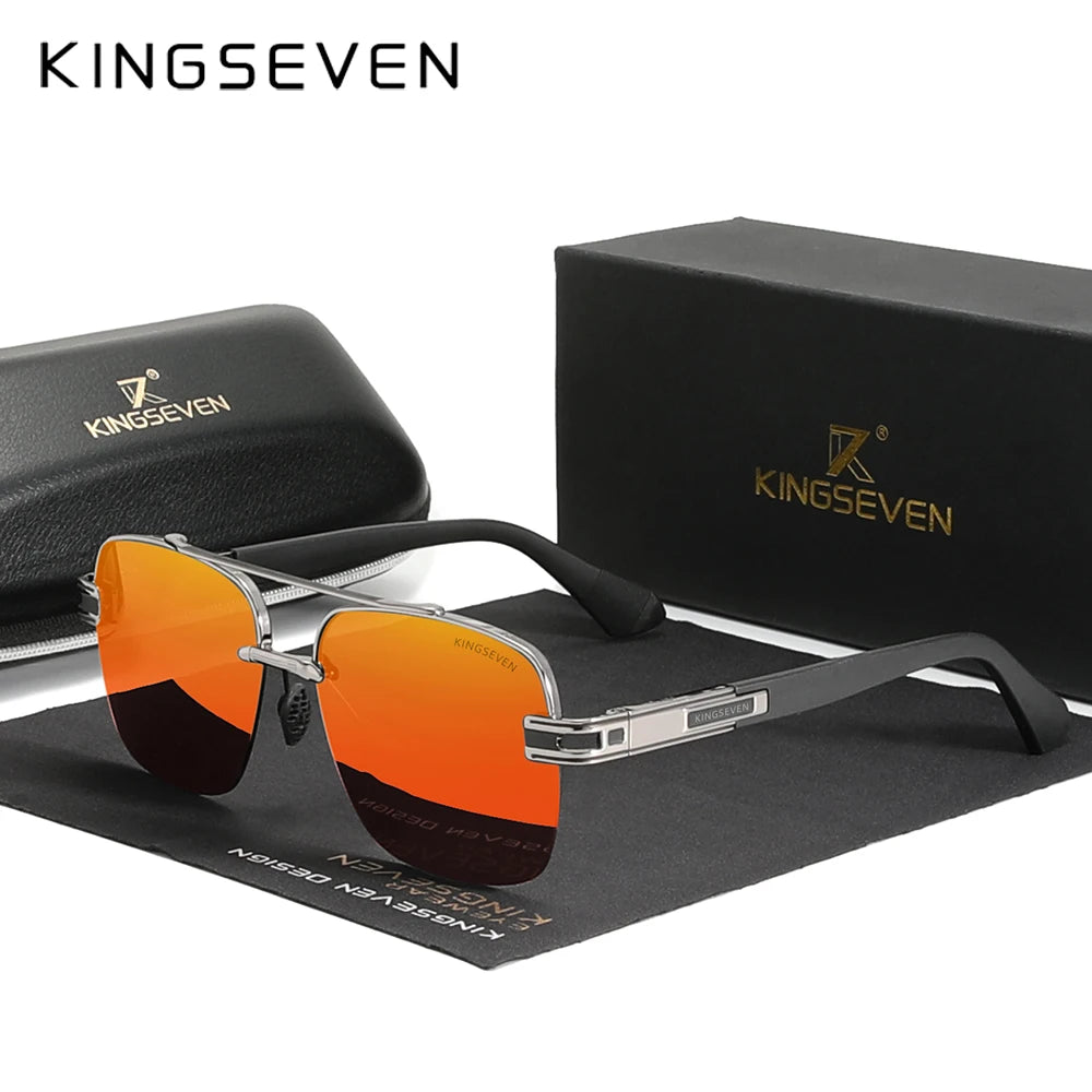 KINGSEVEN 2023 Brand New Design Sunglasses For Men Polarized Gradient Sun Glasses Women Eyewear Square Retro Eyewear Okulary
