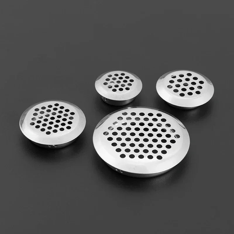 10pcs Round cabinet Air duct Vent Dia.19mm-53mm Steel Louver Mesh Hole plug decoration cover Wardrobe grille ventilation systems