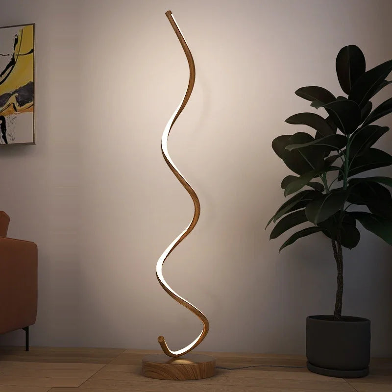 Modern LED Strip Floor Lamp - Versatile Bedroom and Living Room Lighting