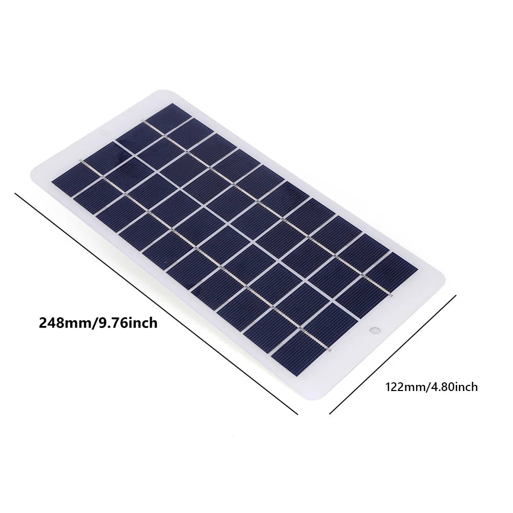 10W 5V USB Battery Charger Solar Panel - Waterproof 900MA Solar Panel Charger - Lightweight Scratchproof Phone Power Bank