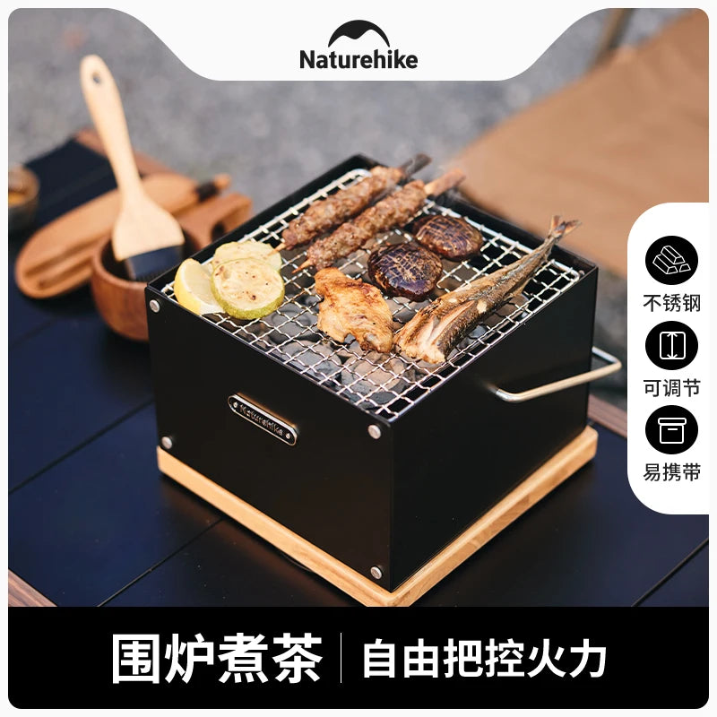 Naturehike 2024 New Desktop Barbecue Stove Indoor And Outdoor Barbecue Racks Portable Tea Boiling And Roasting Oven