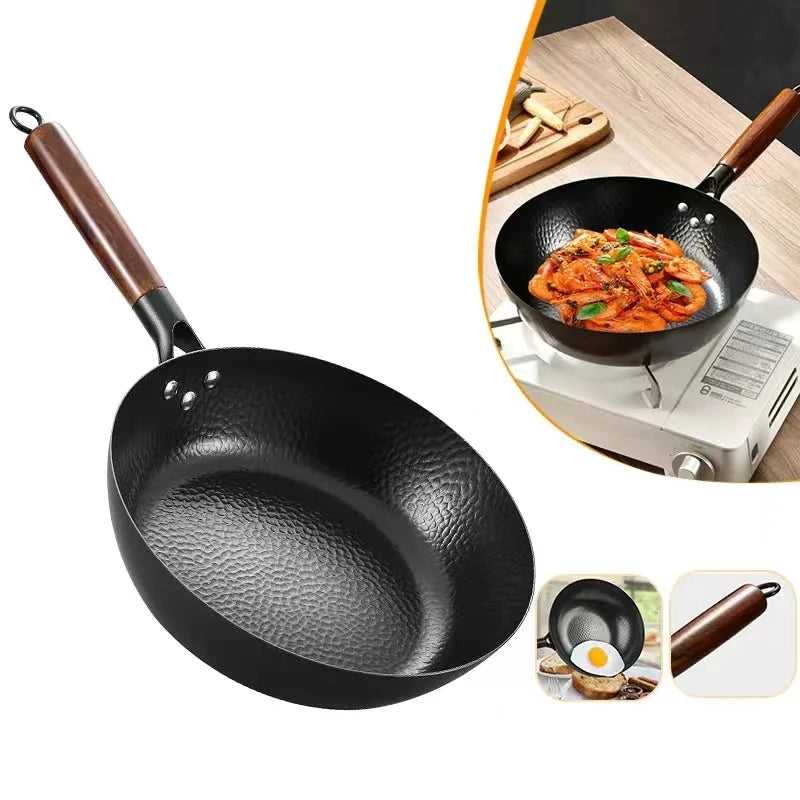 Traditional 11 Carbon Steel Wok Iron Pan