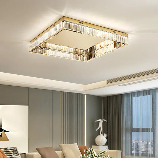 Dimmable Crystal LED Ceiling Lights - Elegant Home Décor