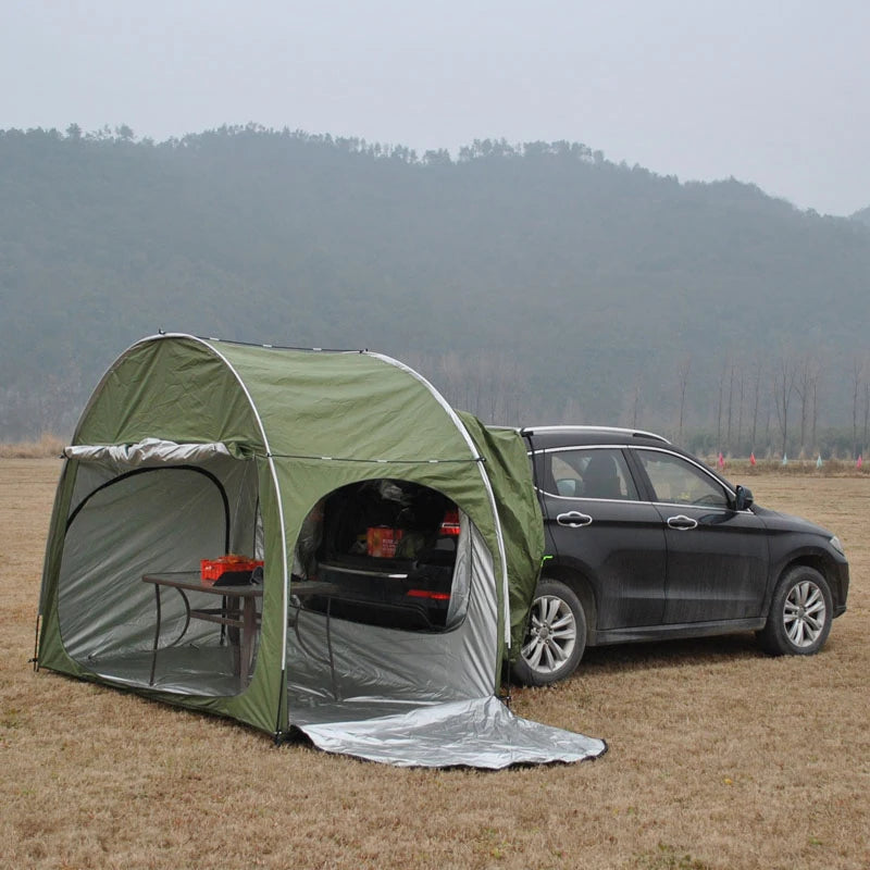 Portable Waterproof Car Rear Tent Bicycle Extension Tent Outdoor Camping Shelter SUV Large Space Trailer Roof Top Tent