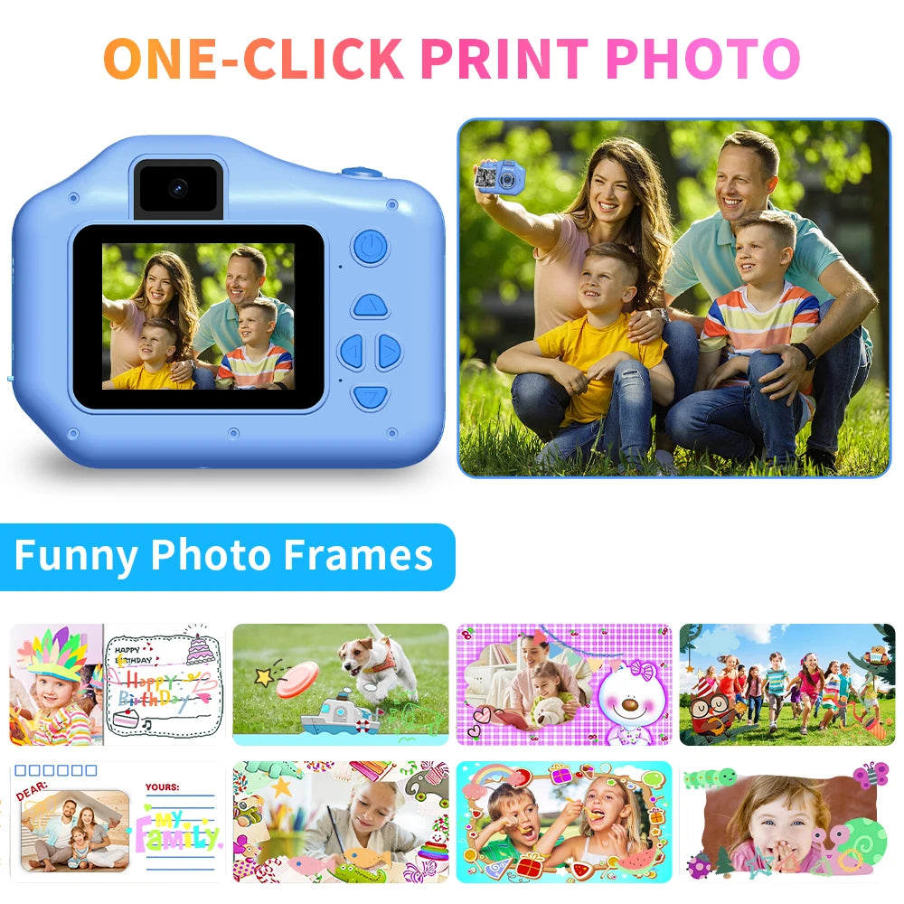 Kids Digital Instant Photo Printing Camera with 10x Digital Zoom