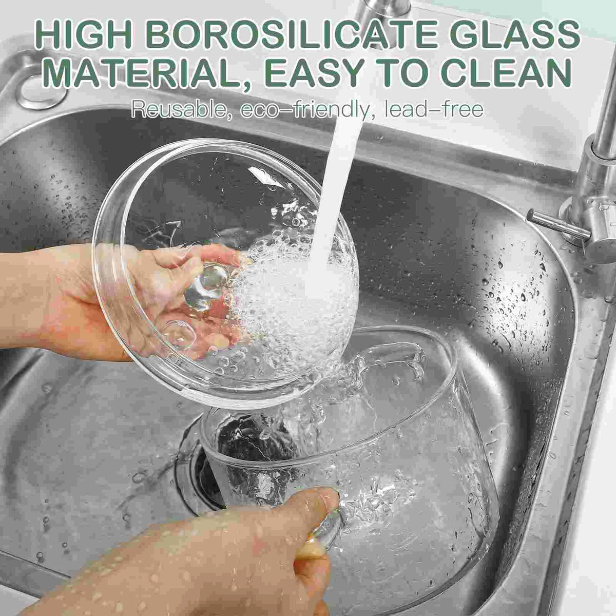Glass Saucepan with Cover Stovetop Cooking Pot with Lid and Handles High Borosilicate Glass Cookware Pot Pans