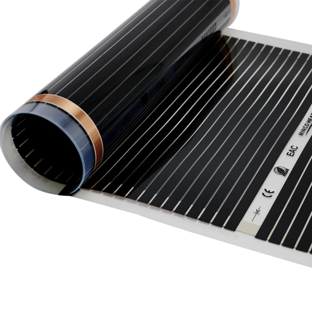 All Sizes 140w/m2 Infrared Heating Film 220V Electric Warm Floor Mat 50cm Width