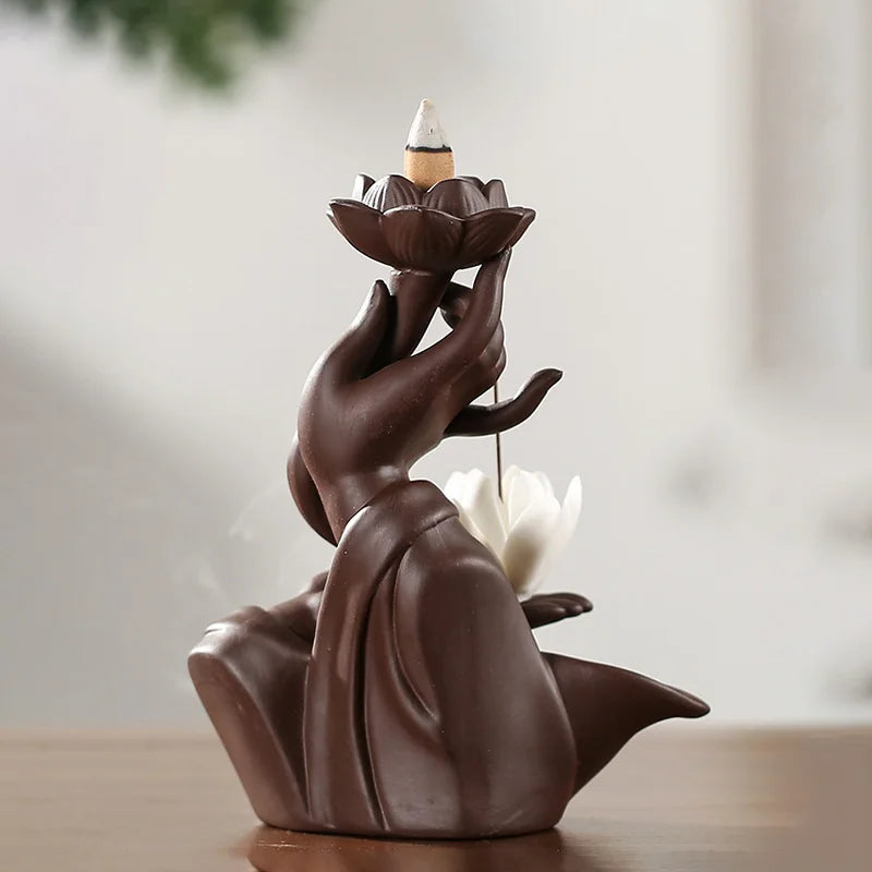 Ceramic Purple Sand Backflow Incense Burner