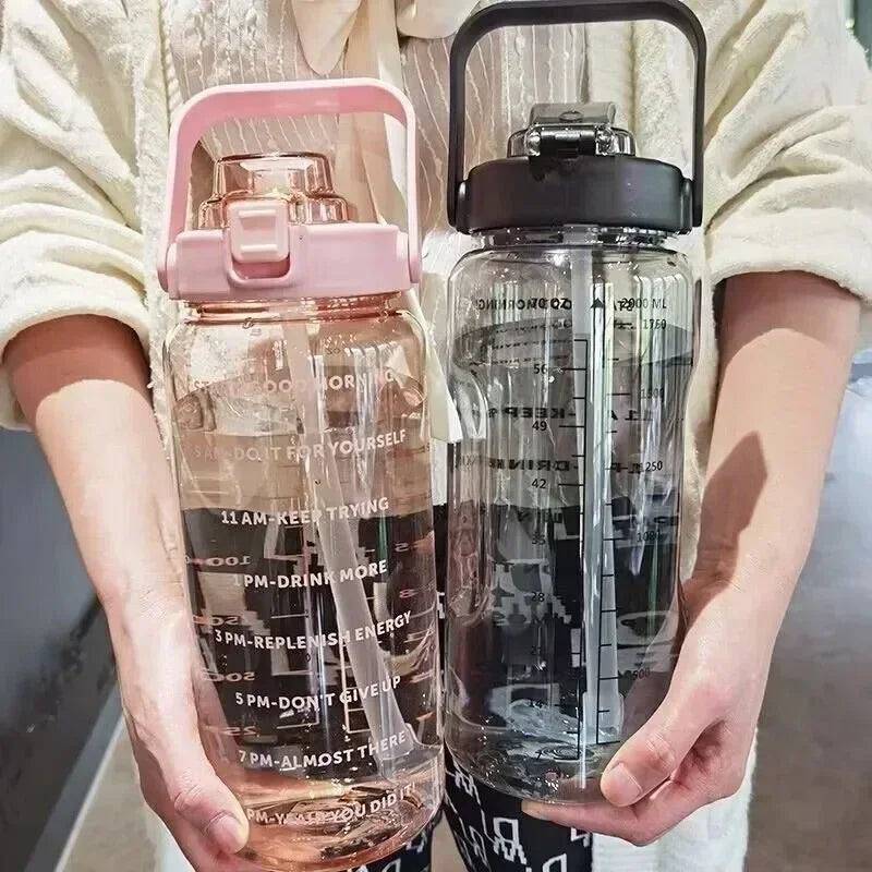 Large Capacity Straw Water Bottle